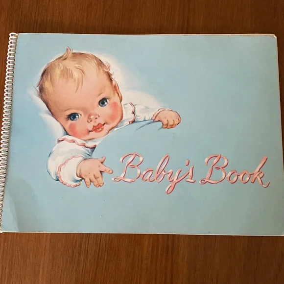 VTG Baby Book & Baby Illustration - Picture 2 of 13